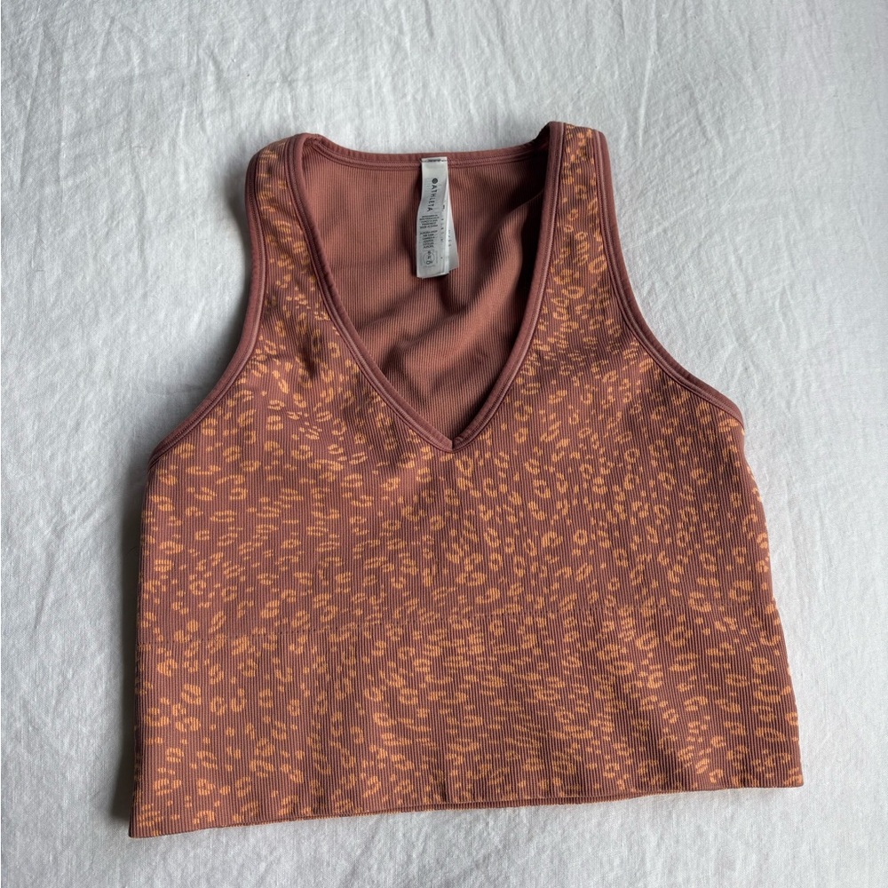Athleta Brown Patterned Tank Top - image 1